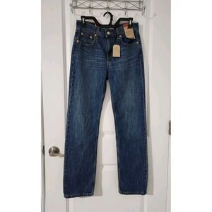 Levi's‎ Low Pro Blue Jeans Pants Womens Mid-Rise Straight Leg Size 25
